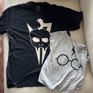 Harry Potter bundle 2 tshirts (black M, grey XS)
